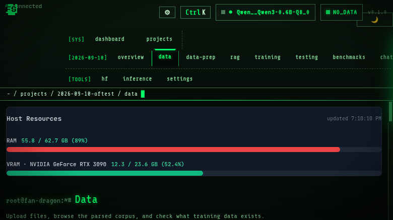 Data prep with file library and prepped Q&A